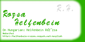 rozsa helfenbein business card